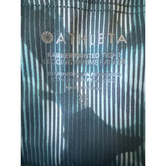 Athleta Rainier Tight Spliced Floral Minimalistic Grey Green Extra Small XS - Picture 6 of 11
